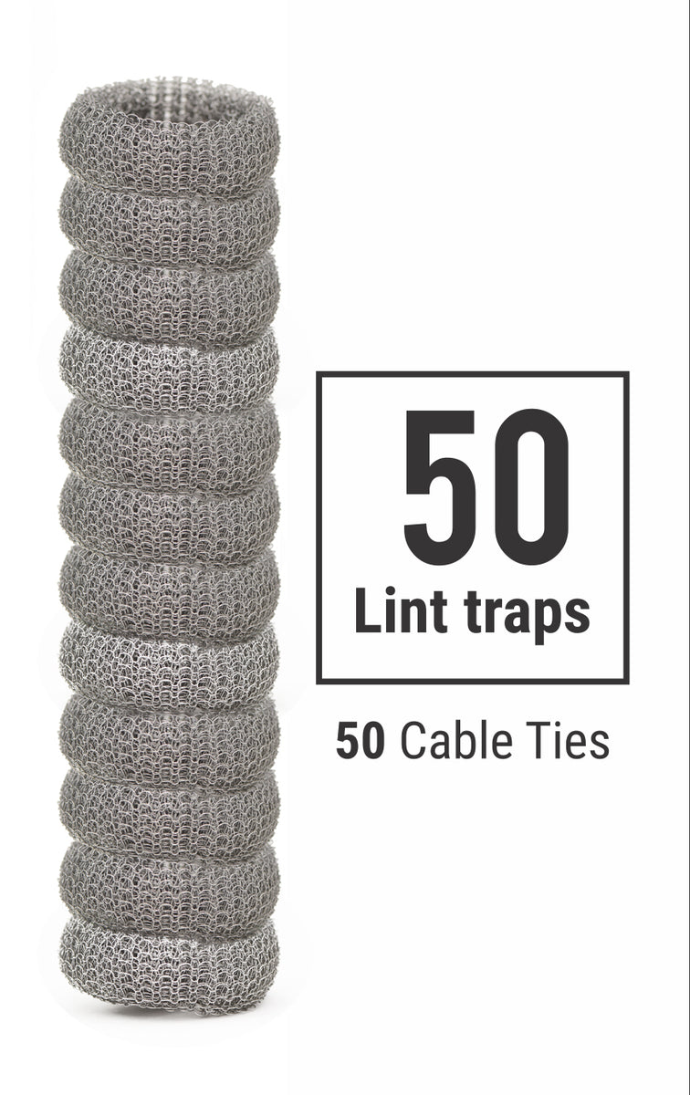50Pcs Washing Machine Lint Traps Snare Drain Filter Screen Steel Wire Mesh  Ties