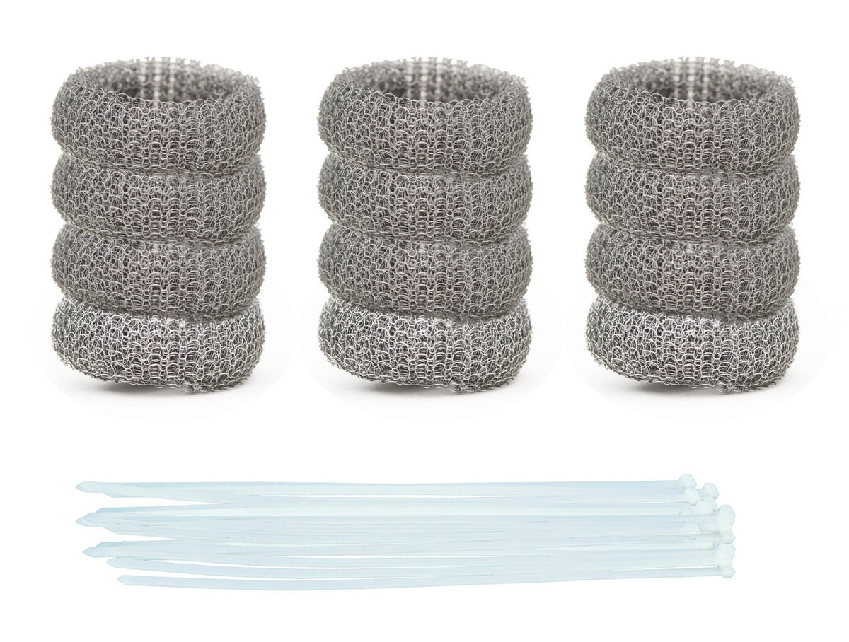Pack of 50 Washing Machine Lint Traps Premium Snare and Rustproof Stainless  Steel Mesh with Clamps