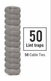 Pack of 50 Washing Machine Lint Traps Premium Snare and Rustproof Stainless Steel Mesh with Clamps