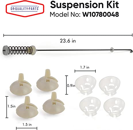 Kit 4 Aste Sospensione Lavatrice BQLZR W10780048 / W10400895, Compatibili Con Maytag, Kenmore, Amana