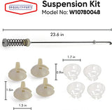 W10780048 Washing Machine Suspension Rod Kit - Includes 4 Rods and Ball Cups, Compatible with Whirlpool Kenmore Amana Maytag, WTW4800XQ2, WTW4800XQ4