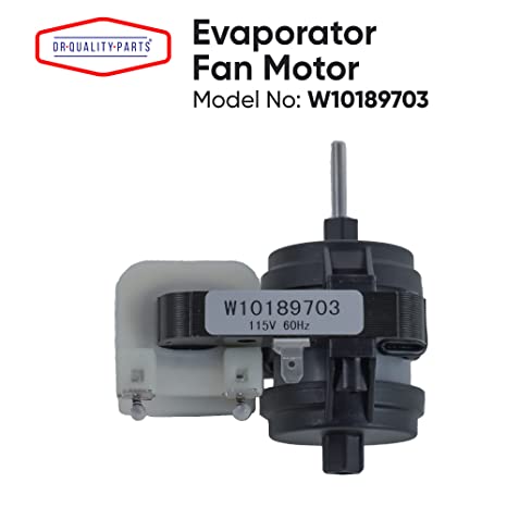 W10189703 Refrigerator Evaporator Fan Motor - Exact Fit Compatible 