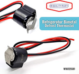 W10225581 Refrigerator Bimetal Defrost Thermostat Replacement Part by DR Quality Parts - Compatible with Whirlpool WPW10225581 PS11750673 2149849