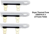 3392519 Set of 3 Dryer Thermal Fuse By DR Quality Parts