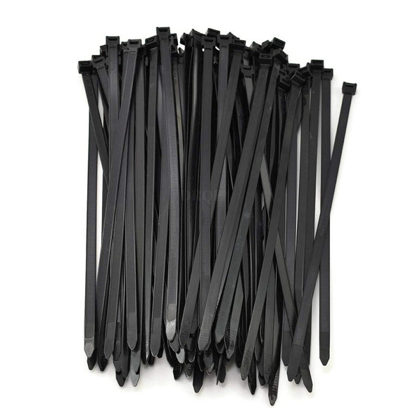 Multi-Purpose Strong Cable Ties 8 inch (Pack of 1000), 50 lbs, Black, Self Locking Zip TIes (10 packs of 100) 1000 Total