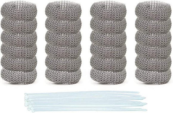 40 Pieces Lint Traps for Washing Machine Hose, Stainless Steel Washer Lint Catcher Filters Snare for Laundry Drain with 40 Pieces Cable Ties