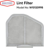 W10120998 Dryer Lint Filter Replacement Part By DR Quality Parts - Exact Fit for Whirlpool & Kenmore Dryers - Replaces 1206293 3390721 8066170 8572268