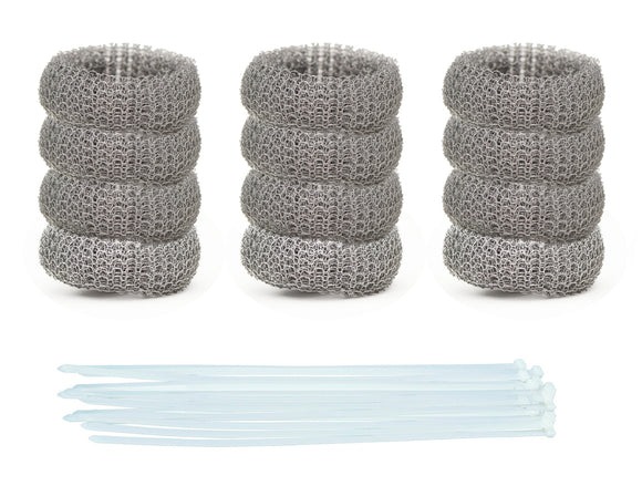 Pack of 12 Washing Machine Lint Traps Quaity Snares and Rust Proof Stainless Steel Mesh with Ties